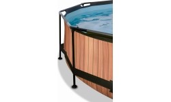 Basen EXIT Wood ø360 x 76 cm z zadaszeniem i pompą z filtrem