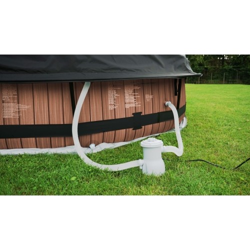 Basen EXIT Wood ø360 x 76 cm z zadaszeniem i pompą z filtrem