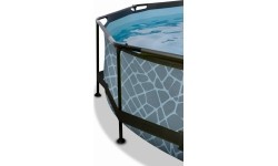 Basen EXIT Kamienny ø360 x 76 cm z zadaszeniem i pompą z filtrem