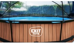 Basen EXIT Kamienny ø360 x 76 cm z zadaszeniem i pompą z filtrem