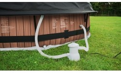 Basen EXIT Kamienny ø360 x 76 cm z zadaszeniem i pompą z filtrem