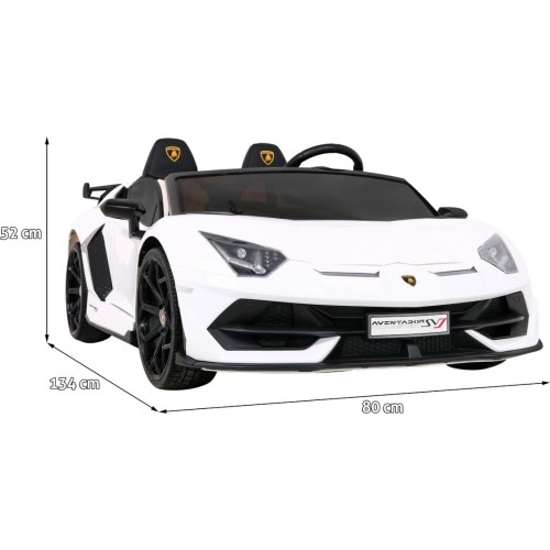 Pojazd elektryczny Lamborghini SVJ Drift, biały