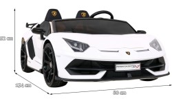 Pojazd elektryczny Lamborghini SVJ Drift, biały