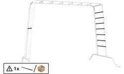 PlayBase - Rama z rurką do małp malowana proszkowo