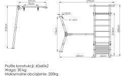 Huśtawka 1-stanowiskowa na łożyskach (dostawka do drabinki) PREMIUM MO-017 - Marbo Sport