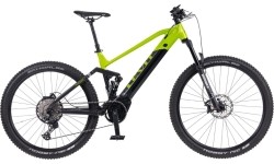 Górski rower elektryczny z pełnym zawieszeniem Levit Svarog BF Overstep 630 29"/27,5" - 2024 - Lime Black Pearl