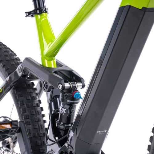 Górski rower elektryczny z pełnym zawieszeniem Levit Svarog BF Overstep 630 29"/27,5" - 2024 - Lime Black Pearl