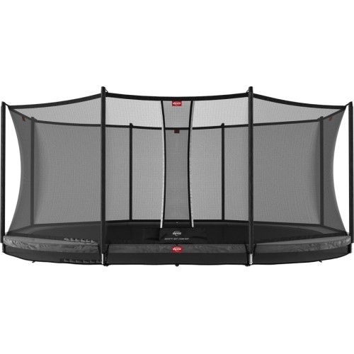 Trampolina BERG Grand Favorit InGround 520, szara + siatka ochronna Comfort