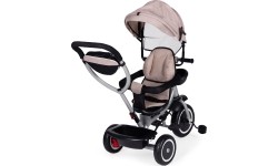 Rowerek trójkołowy z pchaczem 2w1 ECOTOYS, obrotowe siedzisko, składany daszek, beżowy