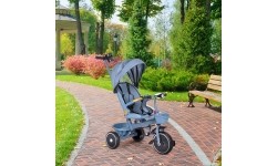 Rowerek trójkołowy-wózek 2w1 obrotowe siedzisko składany daszek niebieski - ECOTOYS