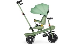 Rowerek trójkołowy spacerówka 2w1 obracane siedzisko składany daszek zielony - ECOTOYS