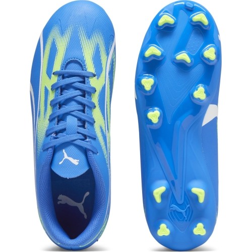 Buty piłkarskie Puma Ultra Play FG/AG Jr dla młodzieży, Ultra Blue Green 107530 03