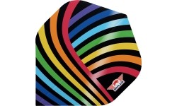 Dart Flights Bull's Powerflite D100 Rainbow Std. - 3-pak