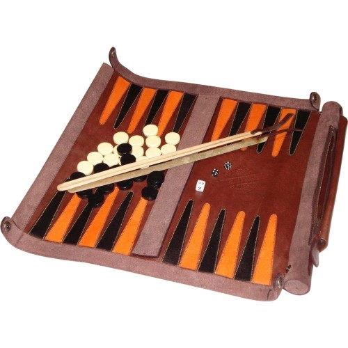 Skórzana podróżna gra w tryktraka Roll & Play