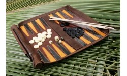 Skórzana podróżna gra w tryktraka Roll & Play