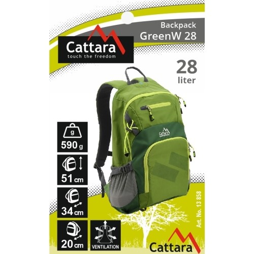 Plecak składany turystyczny podróżny miejski uniwersalny Cattara GreenW 28 l