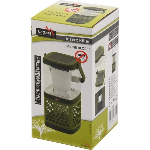 Lampa akumulatorowa z pułapką na owady Cattara Midge Block