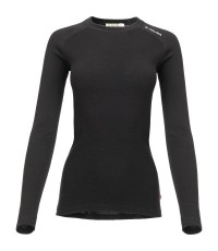 Damska koszulka z okrągłym kołnierzykiem Aclima WW, czarna, rozmiar XS - 123