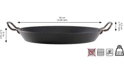 Patelnia do paelli ze stali węglowej Skottsberg 38cm