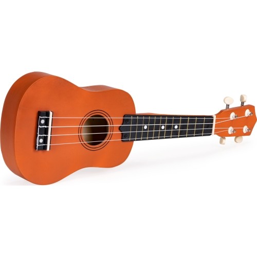 Gitara ukulele dla dzieci drewniana 4 struny nylonowe ECOTOYS