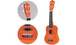 Gitara ukulele dla dzieci drewniana 4 struny nylonowe ECOTOYS