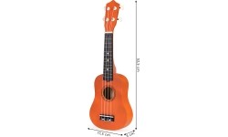 Gitara ukulele dla dzieci drewniana 4 struny nylonowe ECOTOYS