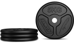 Zestaw obciążeń żeliwnych slim 30 kg / 4 x 1,25 kg, 2 x 2,5 kg, 4 x 5 kg - Marbo Sport