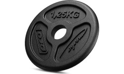 Zestaw obciążeń żeliwnych slim 30 kg / 4 x 1,25 kg, 2 x 2,5 kg, 4 x 5 kg - Marbo Sport