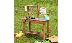 Kuchnia błotna dla dzieci outdoor z drewna jodłowego ECOTOYS