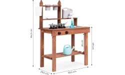 Kuchnia błotna dla dzieci outdoor z drewna jodłowego ECOTOYS