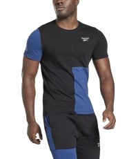 Koszulka męska Reebok Panel Tee, niebiesko-czarna, HG3198