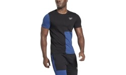 Koszulka męska Reebok Panel Tee, niebiesko-czarna, HG3198