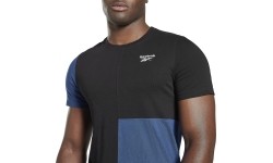 Koszulka męska Reebok Panel Tee, niebiesko-czarna, HG3198