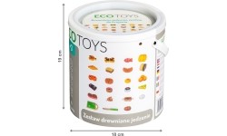 Drewniany zestaw do krojenia żywności, zabawka ekologiczna 23szt.