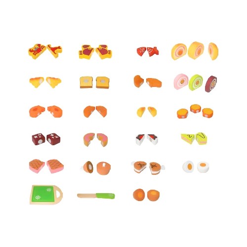 Drewniany zestaw do krojenia żywności, zabawka ekologiczna 23szt.