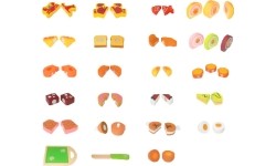 Drewniany zestaw do krojenia żywności, zabawka ekologiczna 23szt.