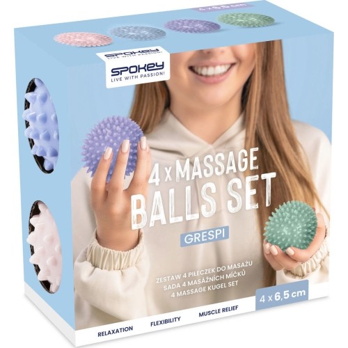 Zestaw: kulki do masażu (4 szt.) Spokey GRESPI