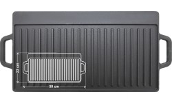 Płyta grillowa dwustronna żeliwna LITINA 50x23x1,4 cm