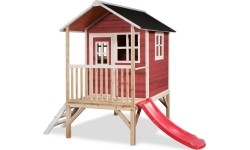 Drewniany domek do zabawy EXIT Loft 300 - czerwony