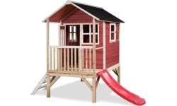 Drewniany domek do zabawy EXIT Loft 300 - czerwony