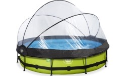 Basen EXIT Lime ø360x76cm z zadaszeniem i pompą z filtrem - zielony