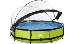 Basen EXIT Lime ø360x76cm z zadaszeniem i pompą z filtrem - zielony