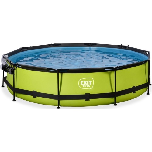 Basen EXIT Lime ø360x76cm z zadaszeniem i pompą z filtrem - zielony