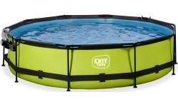 Basen EXIT Lime ø360x76cm z zadaszeniem i pompą z filtrem - zielony