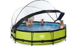 Basen EXIT Lime ø360x76cm z zadaszeniem i pompą z filtrem - zielony