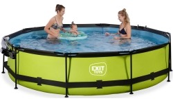 Basen EXIT Lime ø360x76cm z zadaszeniem i pompą z filtrem - zielony