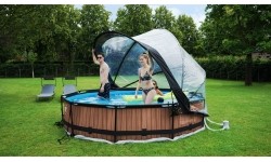 Basen EXIT Lime ø360x76cm z zadaszeniem i pompą z filtrem - zielony