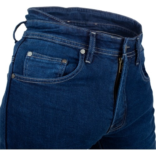 Męskie jeansy motocyklowe BOS Micas - Acid Blue