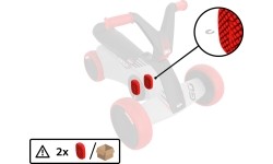 BERG GO² SparX Red - Pedał (2x)