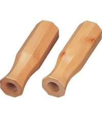 Uchwyt do piłki nożnej, brązowy, drewniany